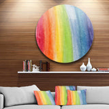 Flowing Rainbow Colors - Abstract Circle Metal Wall Decor