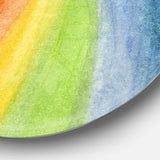 Flowing Rainbow Colors - Abstract Circle Metal Wall Decor