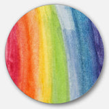 Flowing Rainbow Colors - Abstract Circle Metal Wall Decor