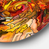 Illusions of Stained Glass - Abstract Circle Metal Wall Decor