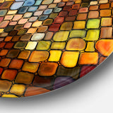 Dreaming of Stained Glass - Abstract Large Metal Circle Wall Art