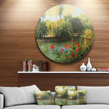 Garden of Eden - Landscape Round Metal Wall Art