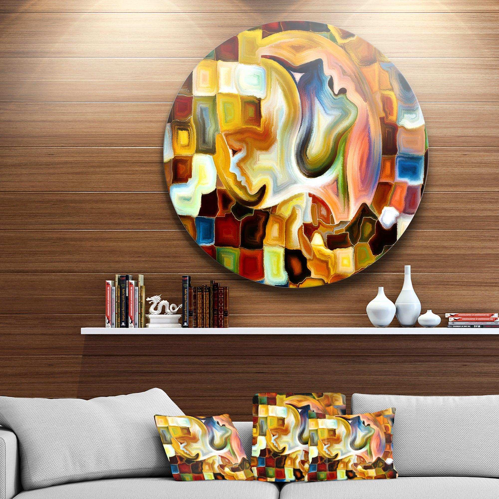 Way of Inner Paint - Abstract Metal Circle Wall Art