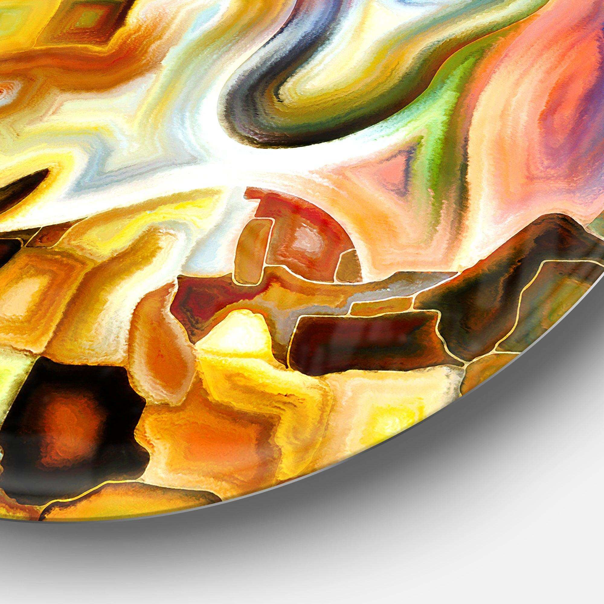 Way of Inner Paint - Abstract Metal Circle Wall Art