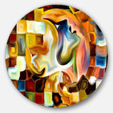 Way of Inner Paint - Abstract Metal Circle Wall Art