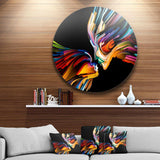 Kissing Minds Graphic Art - Abstract Large Metal Circle Wall Art