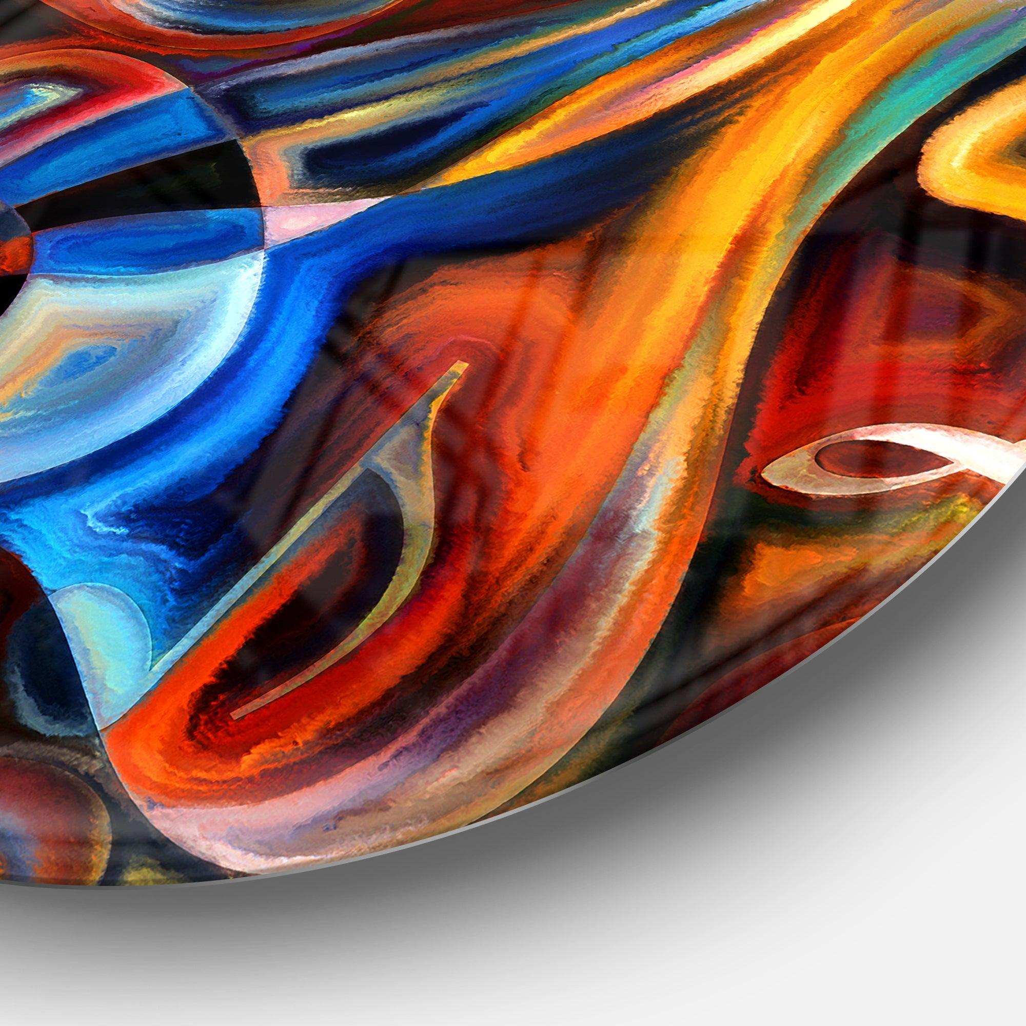 Abstract Music and Rhythm Abstract Metal Circle Wall Art