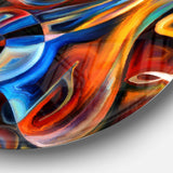 Abstract Music and Rhythm Abstract Metal Circle Wall Art