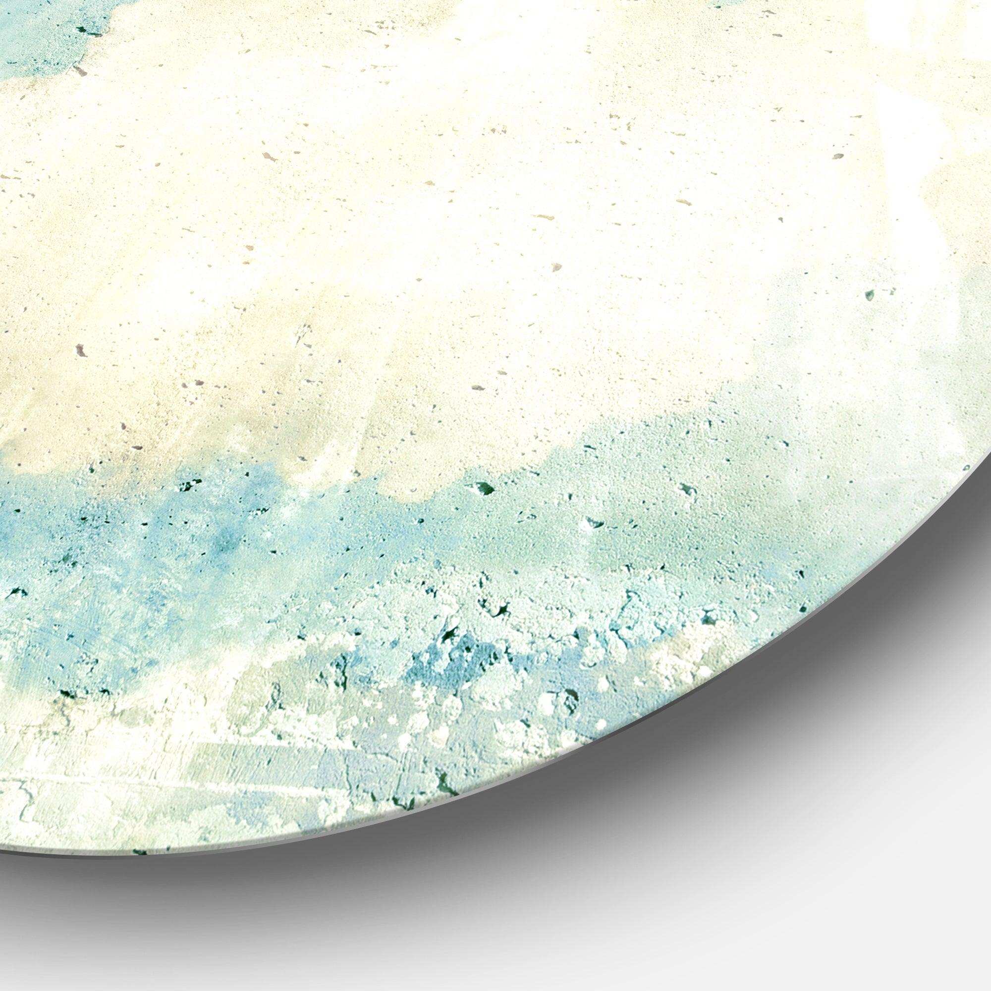 Sky on Wall Texture - Abstract Round Metal Wall Art