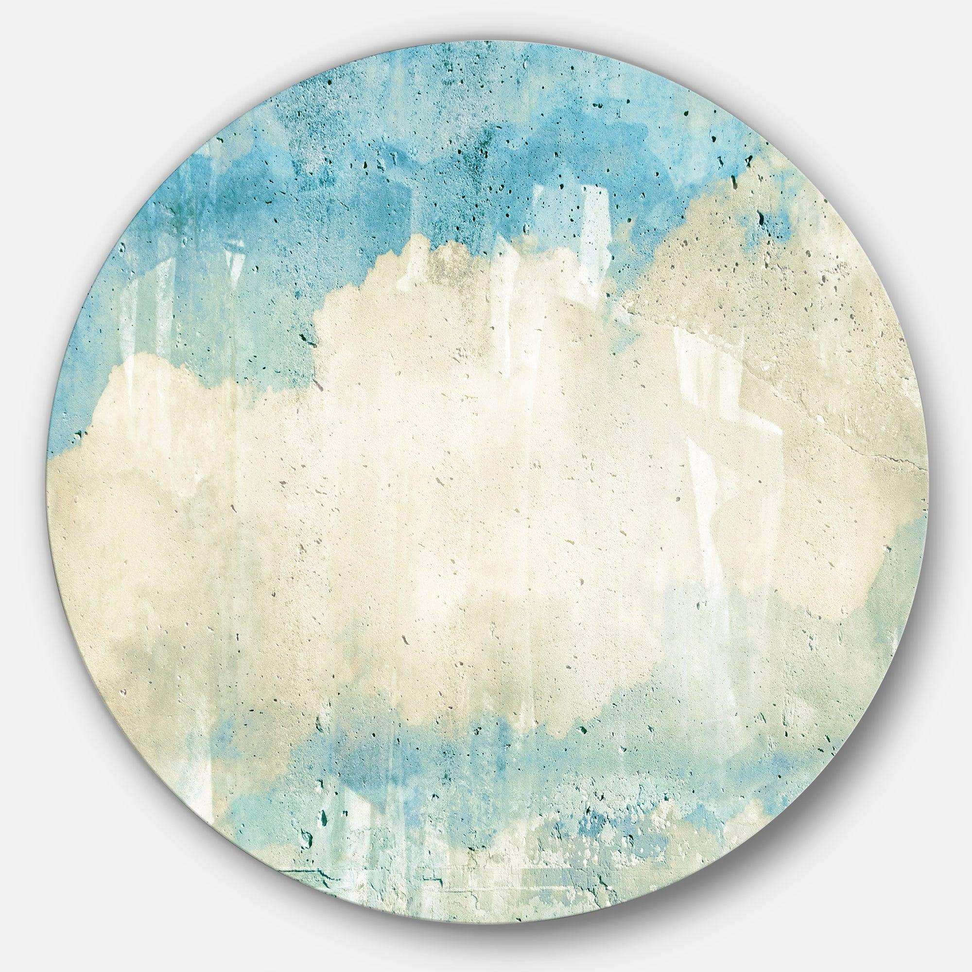 Sky on Wall Texture - Abstract Round Metal Wall Art