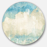 Sky on Wall Texture - Abstract Round Metal Wall Art
