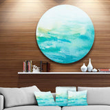 Abstract Sea Close up - Abstract Metal Circle Wall Art