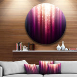 Purple with Magic Light - Abstract Round Metal Wall Art
