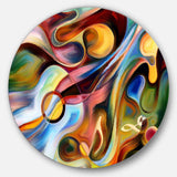 Music beyond the Frames - Abstract Large Metal Circle Wall Art