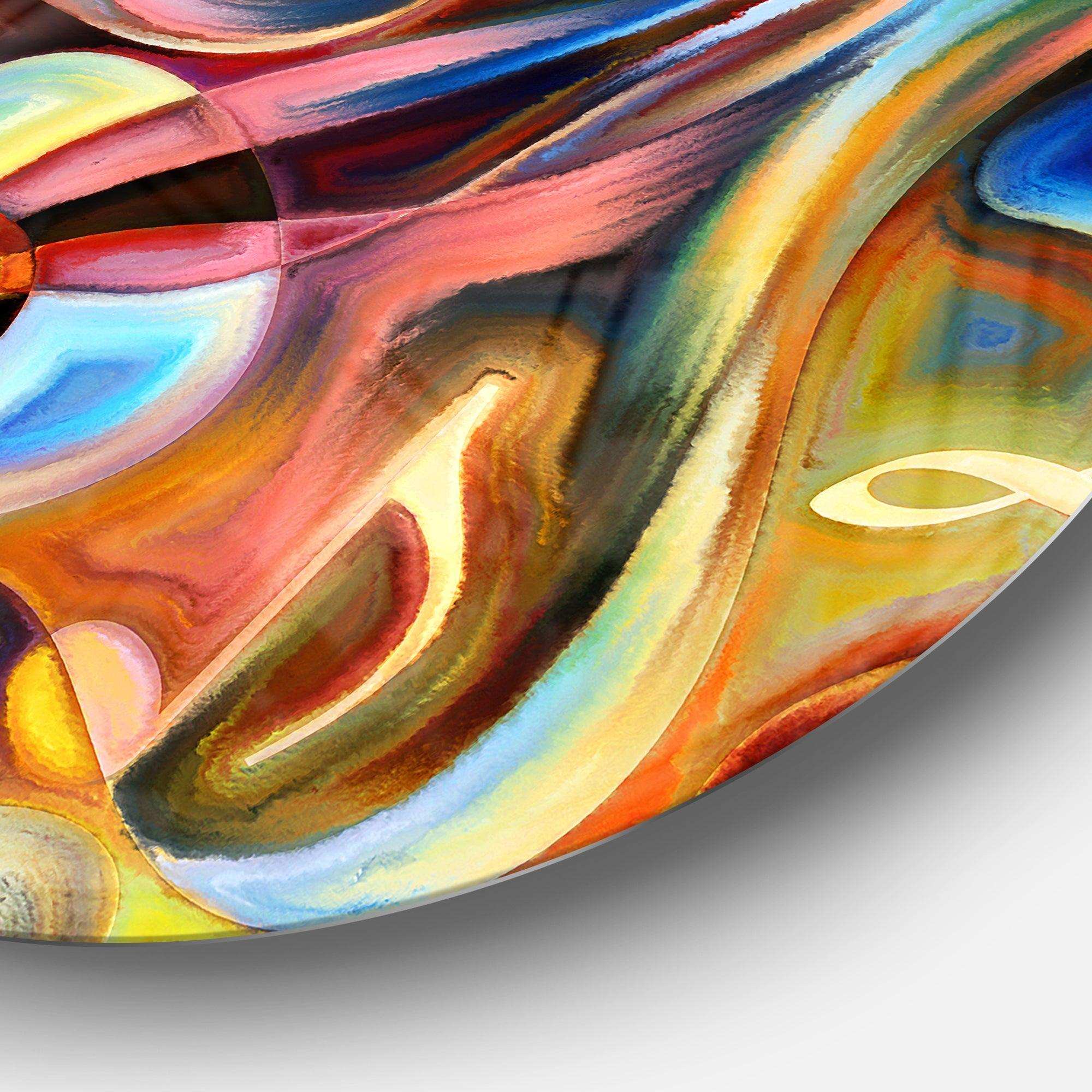 Music beyond the Frames - Abstract Large Metal Circle Wall Art