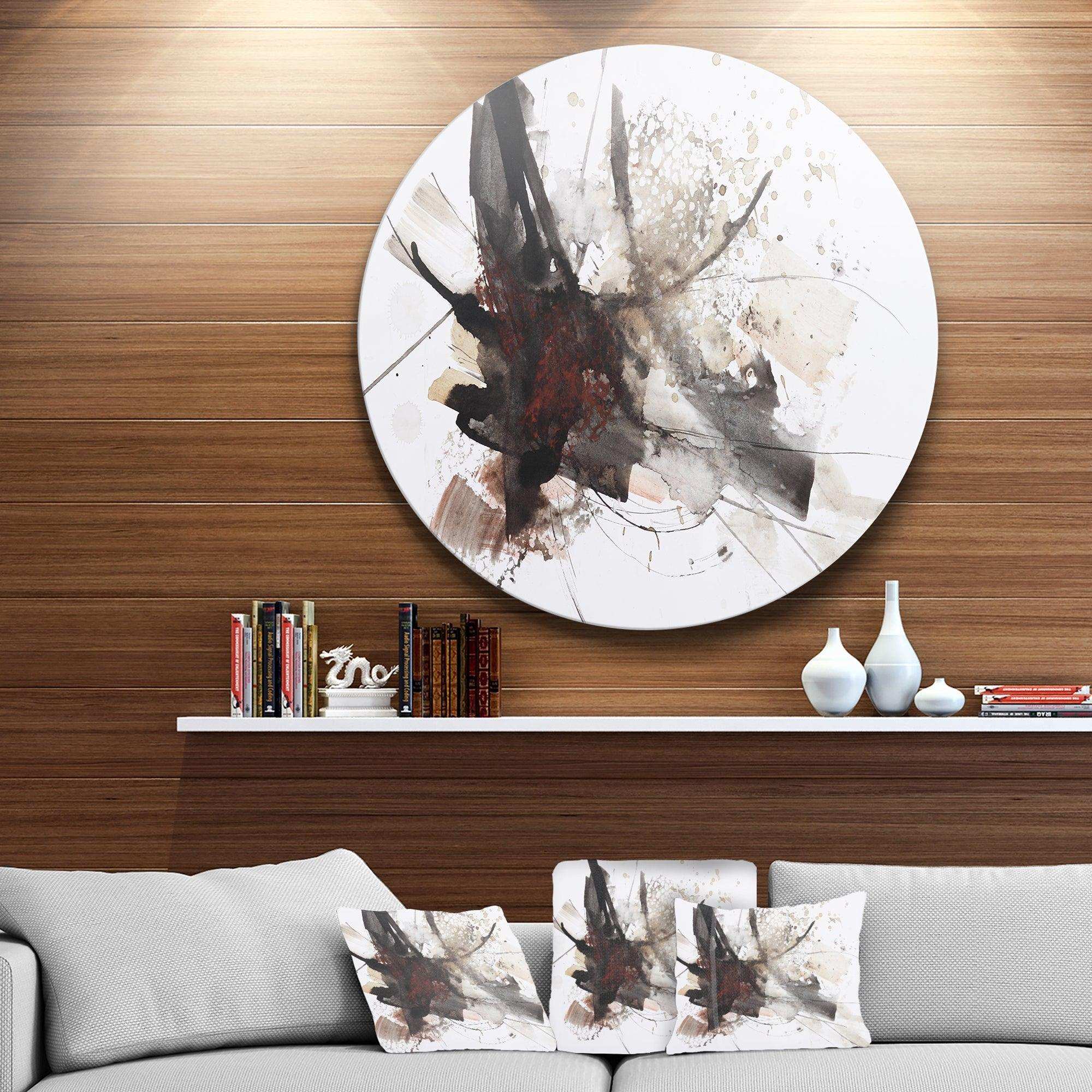 Artistic Splash - Landscape Round Metal Wall Art