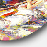 The Guitarists - Abstract Circle Metal Wall Decor