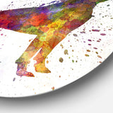 American Bulldog - Animal Metal Circle Wall Art