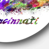 Cincinnati Skyline - Architecture Circle Metal Wall Art
