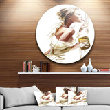 Fashion Woman - Portrait Circle Metal Wall Decor