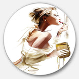 Fashion Woman - Portrait Circle Metal Wall Decor