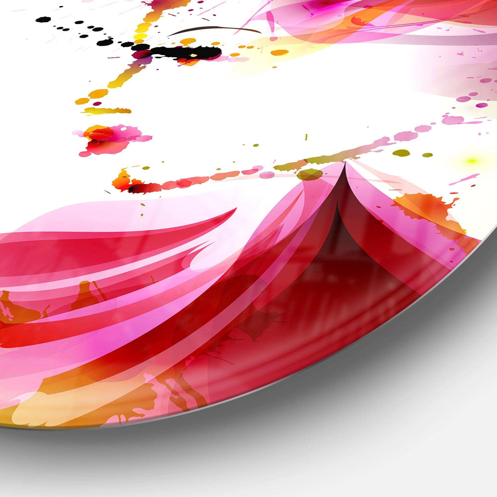 Fashion Woman with Abstract Hair - Abstract Circle Metal Wall Decor