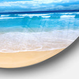 Paradise Beach - Landscape Photography Round Metal Wall Art