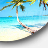 Tropical Beach - Landscape Photography Circle Metal Wall Decor