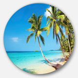 Tropical Beach - Landscape Photography Circle Metal Wall Decor