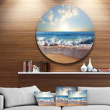 Sea Sunset - Seascape Photography Circle Metal Wall Decor