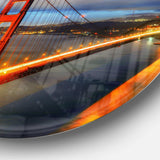 Golden Gate Bridge - Landscape Photography Round Metal Wall Art
