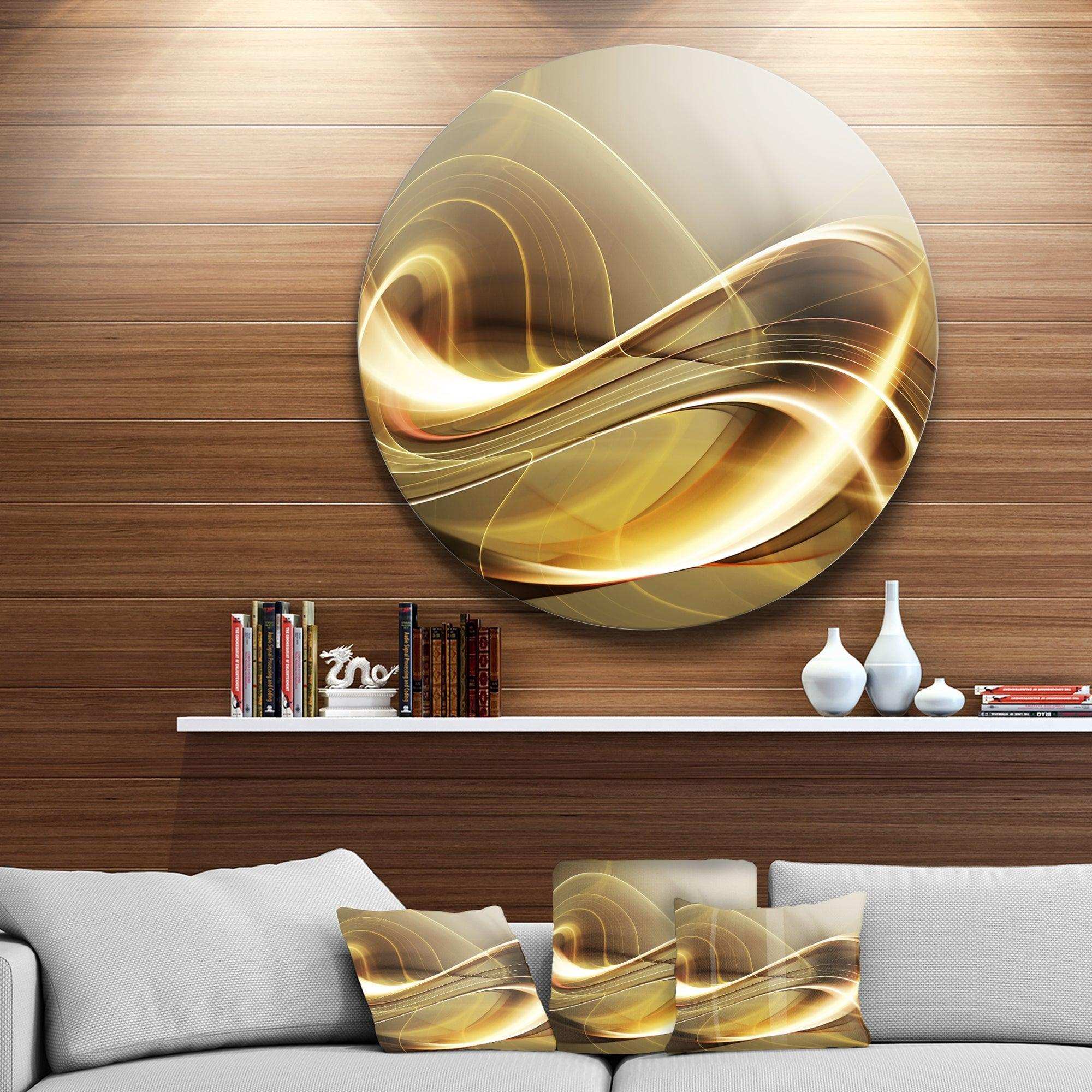 Elegant Modern Sofa - Abstract Circle Metal Wall Decor