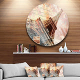 Paris Eiffel TowerParis - Architecture Metal Circle Wall Art
