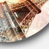 Paris Eiffel TowerParis - Architecture Metal Circle Wall Art