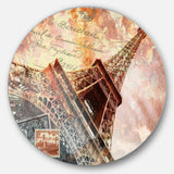 Paris Eiffel TowerParis - Architecture Metal Circle Wall Art