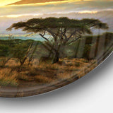 Mount Kilimanjaro - Landscape Photography Circle Metal Wall Decor