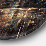 Glow of Technology - Abstract Metal Circle Wall Art