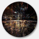 Glow of Technology - Abstract Metal Circle Wall Art