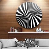 Black and White Spiral - Abstract Circle Metal Wall Decor