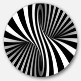 Black and White Spiral - Abstract Circle Metal Wall Decor