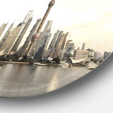 Shanghai s Modern Architecture - Architecture Metal Circle Wall Art