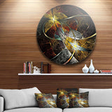 Symmetrical Fractal Flower - Floral Oversized Circle Metal Wall Art