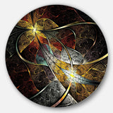 Symmetrical Fractal Flower - Floral Oversized Circle Metal Wall Art