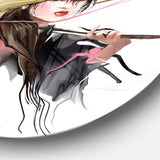 Vietnamese Woman - Romantic Circle Metal Wall Decor