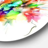 Summer Flowers in Different Colors - Floral Round Metal Wall Art