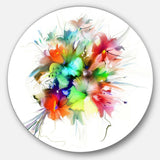 Summer Flowers in Different Colors - Floral Round Metal Wall Art