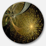 Symmetrical Firework Pattern - Abstract Metal Circle Wall Art