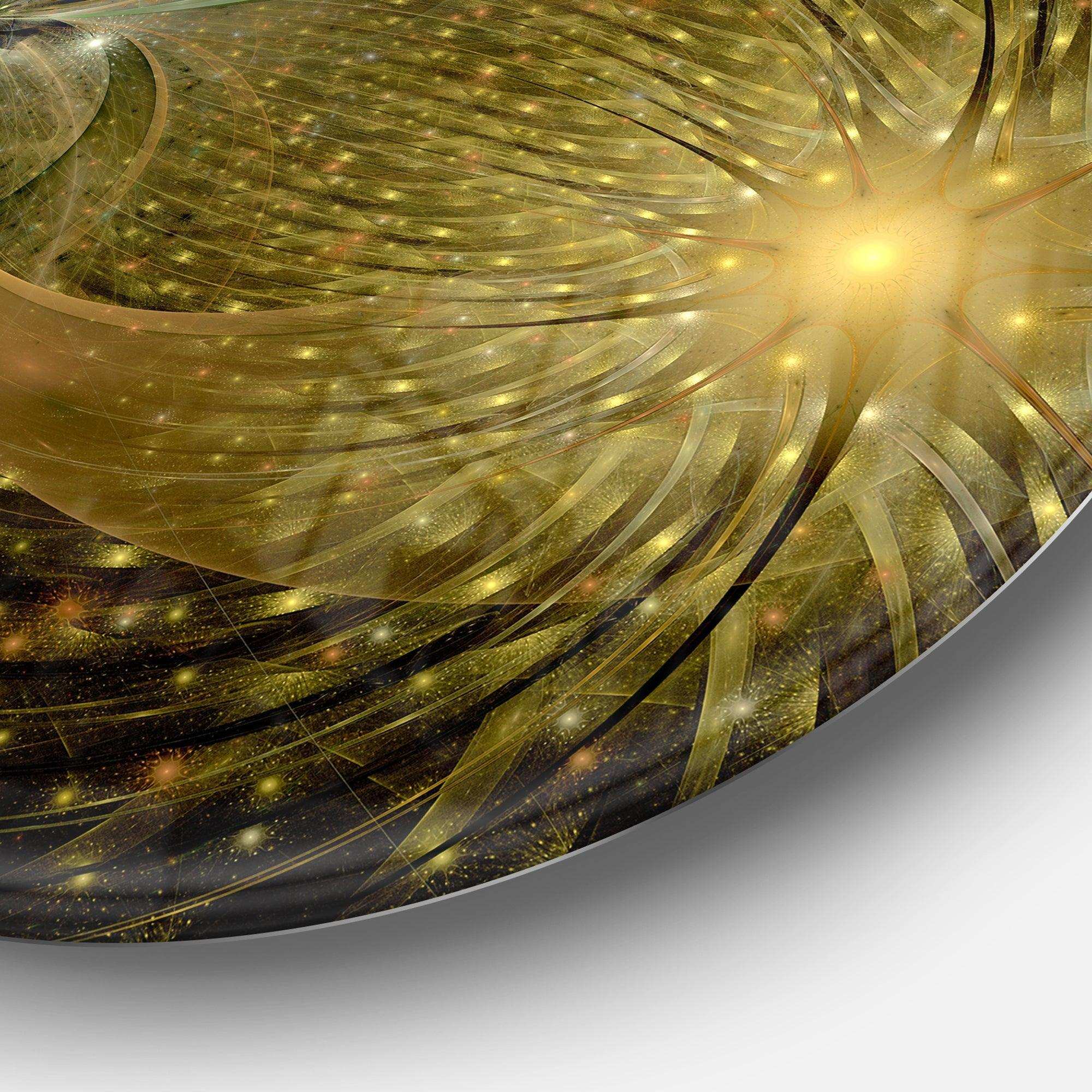 Symmetrical Firework Pattern - Abstract Metal Circle Wall Art