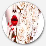 Woman's Fashion and Floral Design - Floral Oversized Circle Metal Wall Art