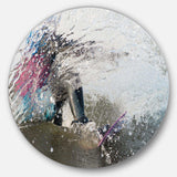 Guy on a Wakeboard - Landscape Round Metal Wall Art